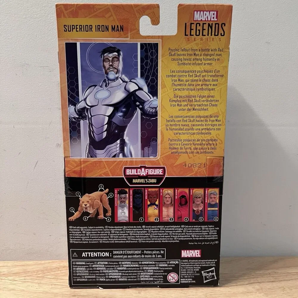 Marvel Legends Superior Iron Man 6” Action Figure Zabu BAF Hasbro New